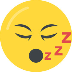 
Flat icon design of sleepy smiley
