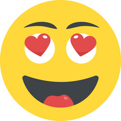 
Smiley expressing in love concept

