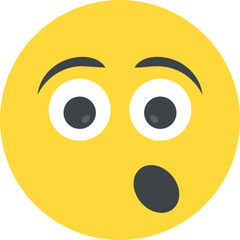 
A smiley expressing being surprised
