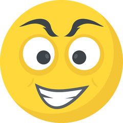 
A social communication platforms’ emoji laughing expression
