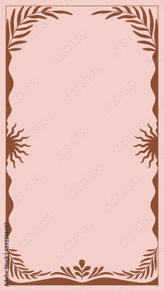 Poster vector illustration in simple modern style - abstract background and graphic print for social media 