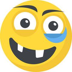 Fototapeta premium A smiley expressing being annoyed 