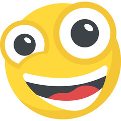 Fototapeta premium A social communication platforms’ emoji laughing expression 
