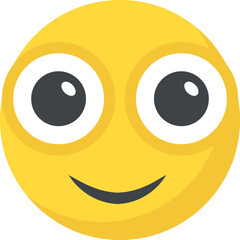 Fototapeta premium A social communication platforms’ emoji happy expression 
