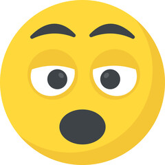 
Surprised smirking emoticon face
