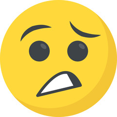 
An emoticon depicting expression of being irritated
