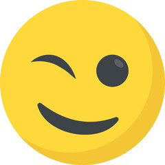 
Naughty expression through emoticon icon
