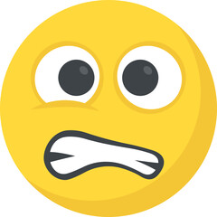 
An emoticon depicting expression of being irritated
