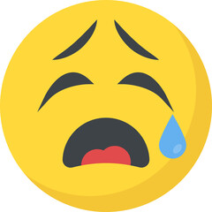 
An emoji crying with tears
