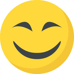 
A social communication platforms’ emoji happy expression
