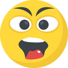 Fototapeta premium Naughty expression through emoticon icon 