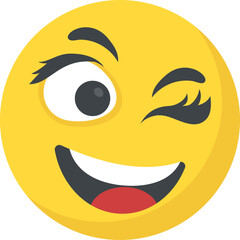 
A social communication platforms’ emoji happy expression
