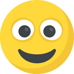 
A social communication platforms’ emoji happy expression
