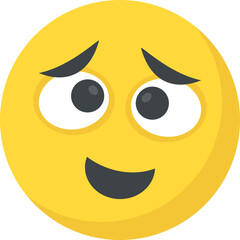 
A social communication platforms’ emoji happy expression
