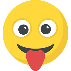 
Naughty expression through emoticon icon
