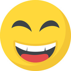 
Naughty expression through emoticon icon
