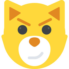 Fototapeta premium A cute cartoon style cat emoji 