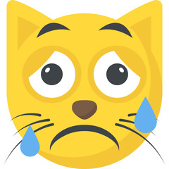 
A cute cartoon style cat emoji
