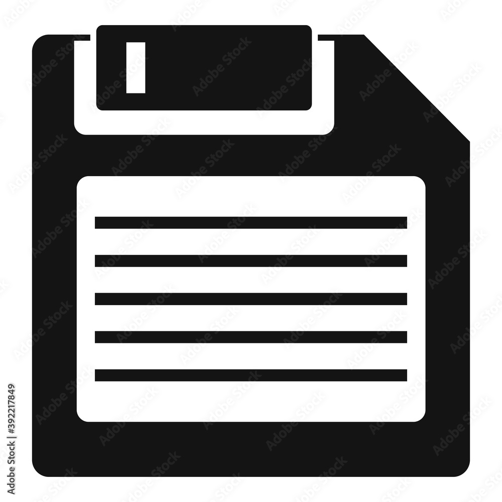 Poster storage floppy disk icon. simple illustration of storage floppy disk vector icon for web design isol