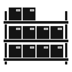 Storage parcel rack icon. Simple illustration of storage parcel rack vector icon for web design isolated on white background