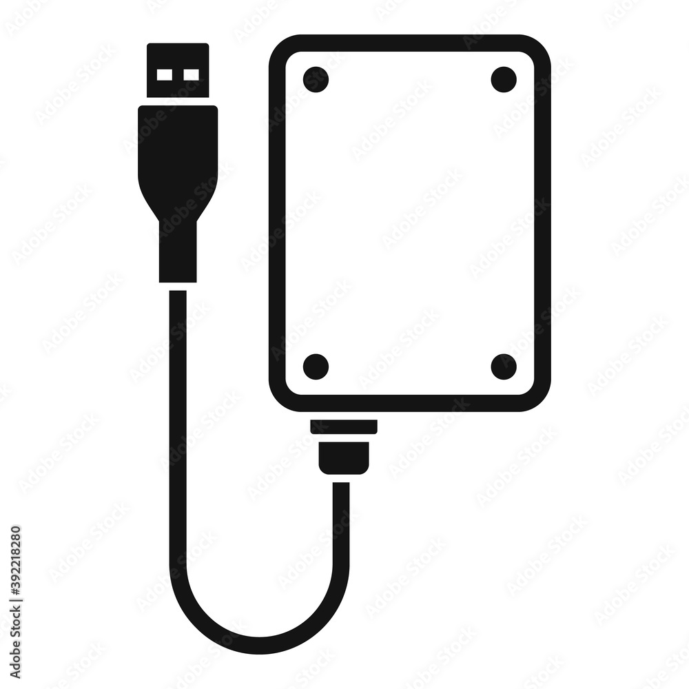 Poster storage portable disk icon. simple illustration of storage portable disk vector icon for web design 