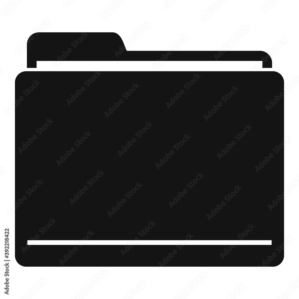 Poster storage computer folder icon. simple illustration of storage computer folder vector icon for web des