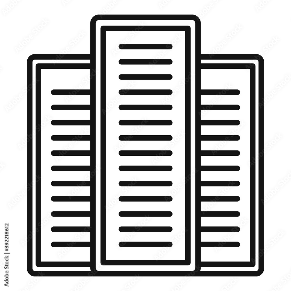 Poster storage boxes icon. outline storage boxes vector icon for web design isolated on white background