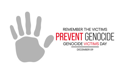 Vector illustration on the theme of International Day of Commemoration and Dignity of the Victims of the Crime of Genocide and of the Prevention of this Crime, observed each year on December 9th.