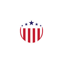Flag american vector icon illustration design template