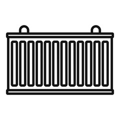 Storage cargo box icon. Outline storage cargo box vector icon for web design isolated on white background