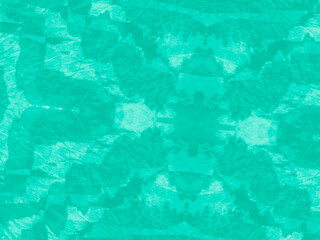 Green Batik Dye Stripes. Grunge Ethnic Painting. 