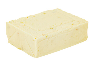 processed cheese with out packaging with clipping path on white background