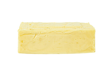 processed cheese with out packaging with clipping path on white background
