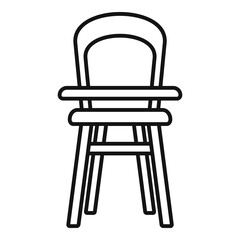 Home feeding chair icon. Outline home feeding chair vector icon for web design isolated on white background