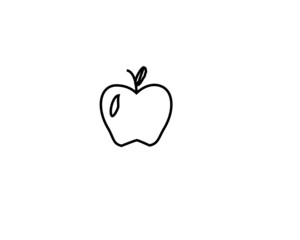 apple on isolated white  vector design