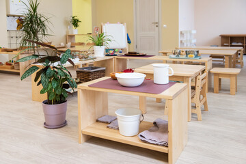 Montessori school for the learning of children