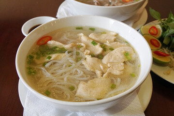 Vietnam food - Pho Chicken – Vietnam noodle soup with chicken at Hoi an vietnam