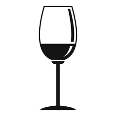 Liquid wineglass icon. Simple illustration of liquid wineglass vector icon for web design isolated on white background