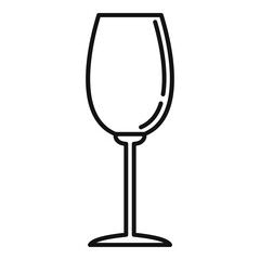Winery glassware icon. Outline winery glassware vector icon for web design isolated on white background