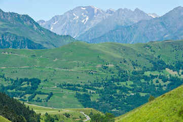 Fototapeta na wymiar The mountains of the High Pyrenees, Hautes-Pyrenees, Occitanie, France