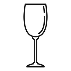 Aroma wineglass icon. Outline aroma wineglass vector icon for web design isolated on white background