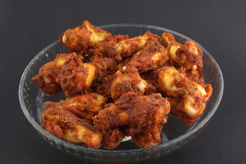 roasted chicken wings as american food