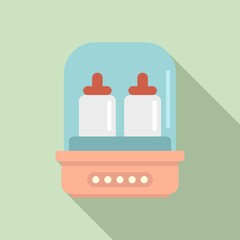 Healthy bottle sterilizer icon. Flat illustration of healthy bottle sterilizer vector icon for web design