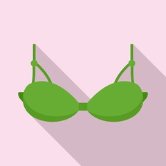 Obraz na płótnie Canvas Bikini bra icon. Flat illustration of bikini bra vector icon for web design