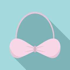 Maternity bra icon. Flat illustration of maternity bra vector icon for web design