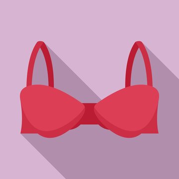 Strapless bra icon. Flat illustration of strapless bra vector icon for web design