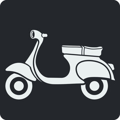 Motor Scooter icon isolated. Vector illustration.