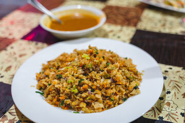 Typical kottu dish from Sri Lankan street food