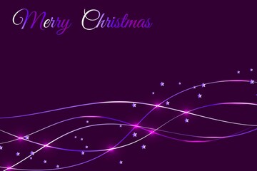 Festive Christmas background with place for your text. Lilac easily editable background for your creativity. Can be applied for invitation, poster or postcard.
