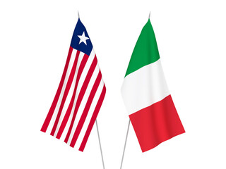 Italy and Liberia flags